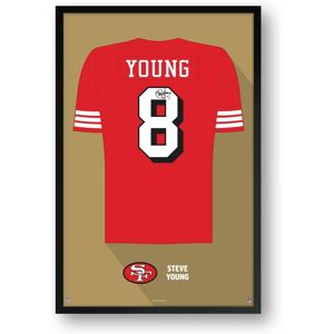Sporticulture - Steve Young San Francisco 49ers Framed 27" x 39" Retired Jersey Art Print - Multicolor Sporticulture - Steve Young San Francisco 49ers Framed 27" x 39" Retired Jersey Art Print - Multicolor