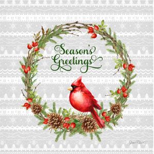 Trademark Fine Art - Jean Plout Red Cardinal Christmas Beauty A Canvas Art - 18 x 18 Inches - 18x18 - Multicolor Trademark Fine Art - Jean Plout Red Cardinal Christmas Beauty A Canvas Art - 18 x 18 Inches - 18x18 - Multicolor