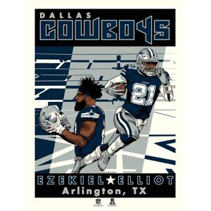 Phenom Gallery - Ezekiel Elliott Dallas Cowboys 18'' x 24'' Serigraph Limited Edition Poster Art Print - Multicolor Phenom Gallery - Ezekiel Elliott Dallas Cowboys 18'' x 24'' Serigraph Limited Edition Poster Art Print - Multicolor