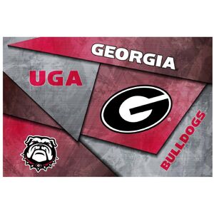 Indigo Falls - Georgia Bulldogs 16" x 24" Mosaic Poster - White Indigo Falls - Georgia Bulldogs 16" x 24" Mosaic Poster - White