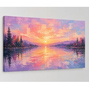 FC Design - Large Canvas 24x36" Pastel Sunset Lake Nature Reflection Art Painting Home Wall Décor - MultiColor FC Design - Large Canvas 24x36" Pastel Sunset Lake Nature Reflection Art Painting Home Wall Décor - MultiColor