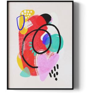 HOMLUX - 1 Piece Framed Colorful Abstract Canvas Wall Art Wall Decor Vibrant Painting Decorative Canvas Print 36 in. x 24 in - Multi-Colored HOMLUX - 1 Piece Framed Colorful Abstract Canvas Wall Art Wall Decor Vibrant Painting Decorative Canvas Print 36 in. x 24 in - Multi-Colored