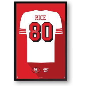 Sporticulture - Jerry Rice San Francisco 49ers Framed 27" x 39" Retired Jersey Art Print - Multicolor Sporticulture - Jerry Rice San Francisco 49ers Framed 27" x 39" Retired Jersey Art Print - Multicolor