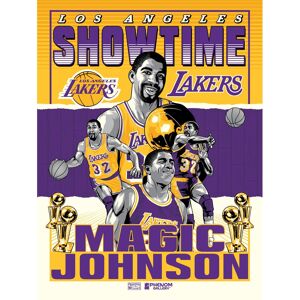 Phenom Gallery - Magic Johnson Los Angeles Lakers Limited Edition 18'' x 24'' Showtime Serigraph Poster Art Print - Multicolor Phenom Gallery - Magic Johnson Los Angeles Lakers Limited Edition 18'' x 24'' Showtime Serigraph Poster Art Print - Multicolor
