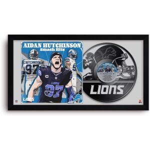 Sporticulture - Aidan Hutchinson Detroit Lions 14" x 26" Framed Art Vinyl Album Print - Black Sporticulture - Aidan Hutchinson Detroit Lions 14" x 26" Framed Art Vinyl Album Print - Black