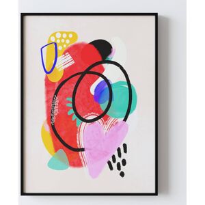 HOMLUX - 1 Piece Framed Colorful Abstract Canvas Wall Art Wall Decor Vibrant Painting Decorative Canvas Print 24 in. x 18 in - Multi-Colored HOMLUX - 1 Piece Framed Colorful Abstract Canvas Wall Art Wall Decor Vibrant Painting Decorative Canvas Print 24 in. x 18 in - Multi-Colored