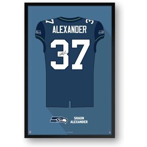 Sporticulture - Shaun Alexander Seattle Seahawks Framed 27" x 39" Retired Jersey Art Print - Multicolor Sporticulture - Shaun Alexander Seattle Seahawks Framed 27" x 39" Retired Jersey Art Print - Multicolor