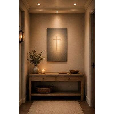 FC Design - Large Minimal Cross Light Canvas Print 24x36"-Ready-to-Hang Modern Faith Art Painting Home Wall Décor - MultiColor FC Design - Large Minimal Cross Light Canvas Print 24x36"-Ready-to-Hang Modern Faith Art Painting Home Wall Décor - MultiColor