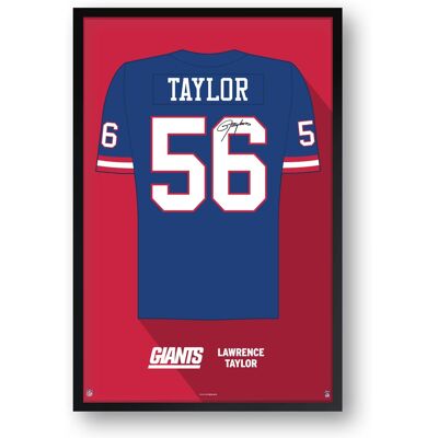 Sporticulture - Lawrence Taylor New York Giants Framed 14" x 20" Retired Jersey Art Print - Multicolor Sporticulture - Lawrence Taylor New York Giants Framed 14" x 20" Retired Jersey Art Print - Multicolor