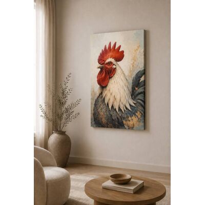 FC Design - Large Colorful Rooster Farmhouse Canvas Print 24x36"-Ready-to-Hang Vintage Barn Art Painting Home Wall Décor - MultiColor FC Design - Large Colorful Rooster Farmhouse Canvas Print 24x36"-Ready-to-Hang Vintage Barn Art Painting Home Wall Décor - MultiColor