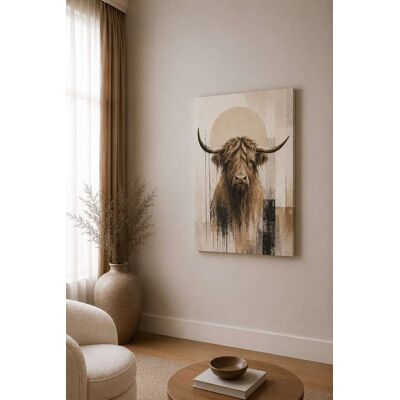 FC Design - Large Highland Cow Rustic Charm Canvas Print 24x36"-Ready-to-Hang Farmhouse Country Animal Art Painting Home Wall Décor - MultiColor FC Design - Large Highland Cow Rustic Charm Canvas Print 24x36"-Ready-to-Hang Farmhouse Country Animal Art Painting Home Wall Décor - MultiColor