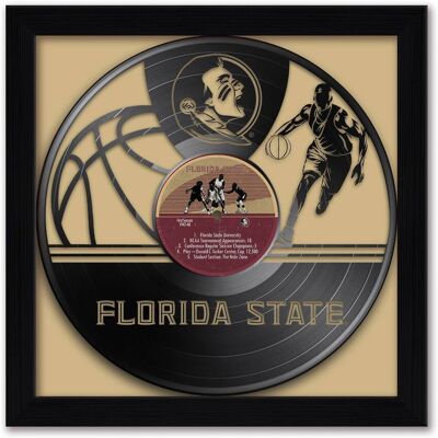 Sporticulture - Florida State Seminoles Framed 13" x 13" Vinyl Record Art Print - Beige Sporticulture - Florida State Seminoles Framed 13" x 13" Vinyl Record Art Print - Beige