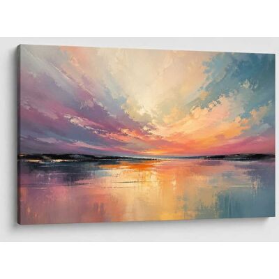 FC Design - Large Canvas 24x36" Abstract Sky Reflection Landscape Art Painting Modern Wall Décor - MultiColor FC Design - Large Canvas 24x36" Abstract Sky Reflection Landscape Art Painting Modern Wall Décor - MultiColor