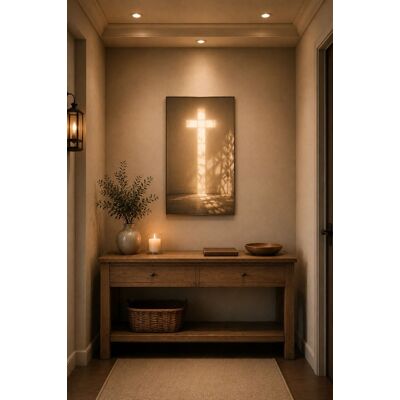 FC Design - Large Cross Reflection Christian Canvas Print 24x36"-Ready-to-Hang Sacred Water Art Painting Home Wall Décor - MultiColor FC Design - Large Cross Reflection Christian Canvas Print 24x36"-Ready-to-Hang Sacred Water Art Painting Home Wall Décor - MultiColor