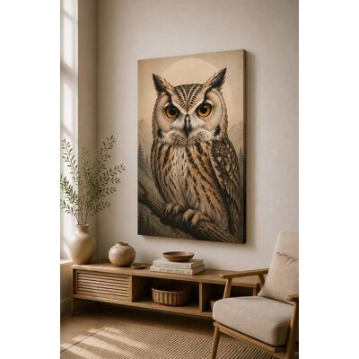 FC Design - Large Owl Woodland Watcher Canvas Print 24x36"-Ready-to-Hang Forest Bird Nature Art Painting Home Wall Décor - MultiColor FC Design - Large Owl Woodland Watcher Canvas Print 24x36"-Ready-to-Hang Forest Bird Nature Art Painting Home Wall Décor - MultiColor