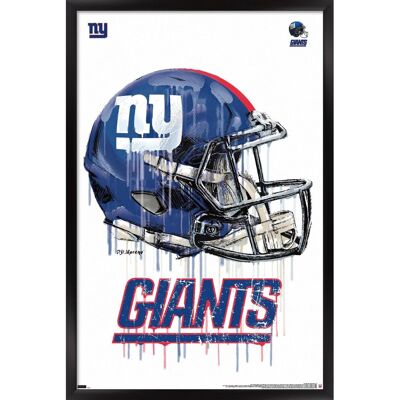 Trends International - New York Giants 24.25'' x 35.75'' Framed Helmet Poster - Multicolor Trends International - New York Giants 24.25'' x 35.75'' Framed Helmet Poster - Multicolor