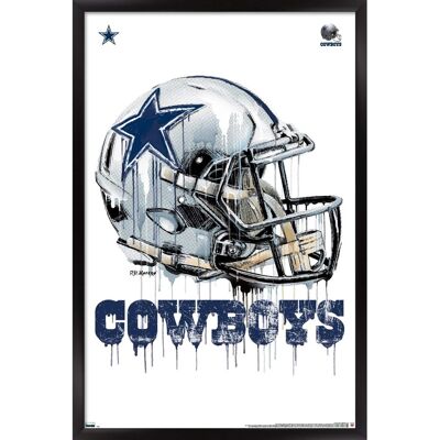 Trends International - Dallas Cowboys 24.25'' x 35.75'' Framed Helmet Poster - Multicolor Trends International - Dallas Cowboys 24.25'' x 35.75'' Framed Helmet Poster - Multicolor