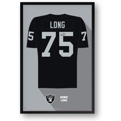Sporticulture - Howie Long Las Vegas Raiders Framed 14" x 20" Retired Jersey Art Print - Multicolor Sporticulture - Howie Long Las Vegas Raiders Framed 14" x 20" Retired Jersey Art Print - Multicolor