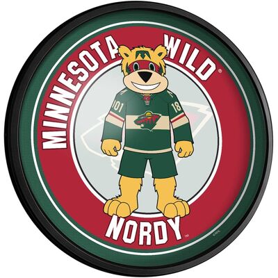 The Fan-Brand - Minnesota Wild Mascot 18'' Round Slimline Illuminated Wall Sign - Multicolor The Fan-Brand - Minnesota Wild Mascot 18'' Round Slimline Illuminated Wall Sign - Multicolor