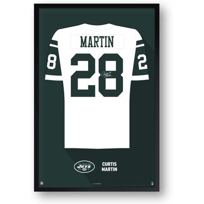 Sporticulture - Curtis Martin Framed 27" x 39" Retired Jersey Art Print - Multicolor Sporticulture - Curtis Martin Framed 27" x 39" Retired Jersey Art Print - Multicolor