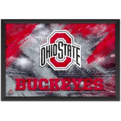 Sporticulture - Ohio State Buckeyes 27" x 39" Brush Stroke Logo Framed Art Print - Multicolor Sporticulture - Ohio State Buckeyes 27" x 39" Brush Stroke Logo Framed Art Print - Multicolor