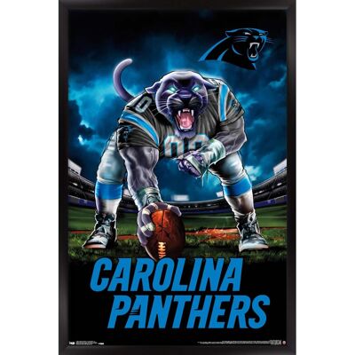 Trends International - Carolina Panthers 24.25'' x 35.75'' Framed Mascot Poster - Multicolor Trends International - Carolina Panthers 24.25'' x 35.75'' Framed Mascot Poster - Multicolor