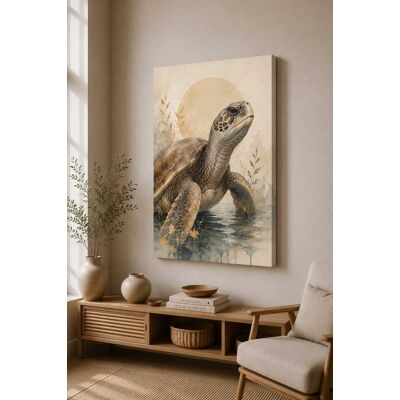 FC Design - Large Coastal Sea Turtle Escape Canvas Print 24x36"-Ready-to-Hang Marine Wildlife Ocean Art Painting Home Wall Décor - MultiColor FC Design - Large Coastal Sea Turtle Escape Canvas Print 24x36"-Ready-to-Hang Marine Wildlife Ocean Art Painting Home Wall Décor - MultiColor