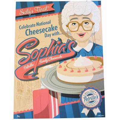 Toynk - The Golden Girls Sophia’s Cheesecake Wall Poster Measures 24 x 18 Inches - Pink Toynk - The Golden Girls Sophia’s Cheesecake Wall Poster Measures 24 x 18 Inches - Pink