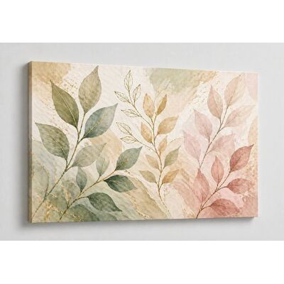 FC Design - Large Canvas 24x36" Pastel Botanical Leaf Art Painting Minimalist Nature Wall Décor - MultiColor FC Design - Large Canvas 24x36" Pastel Botanical Leaf Art Painting Minimalist Nature Wall Décor - MultiColor