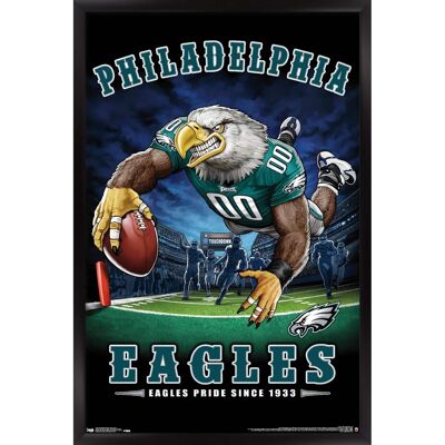 Trends International - Philadelphia Eagles 24.25'' x 35.75'' Framed Mascot Endzone Poster - Multicolor Trends International - Philadelphia Eagles 24.25'' x 35.75'' Framed Mascot Endzone Poster - Multicolor