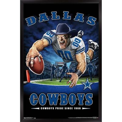 Trends International - Dallas Cowboys 24.25'' x 35.75'' Framed Mascot Endzone Poster - Multicolor Trends International - Dallas Cowboys 24.25'' x 35.75'' Framed Mascot Endzone Poster - Multicolor
