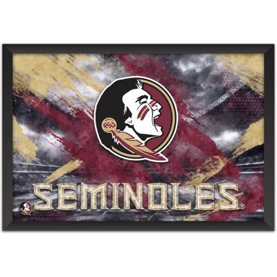 Sporticulture - Florida State Seminoles 27" x 39" Brush Stroke Logo Framed Art Print - Multicolor Sporticulture - Florida State Seminoles 27" x 39" Brush Stroke Logo Framed Art Print - Multicolor