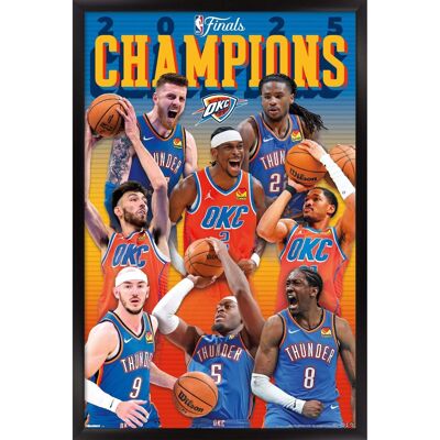 Trends International - Oklahoma City Thunder 2025 NBA Finals Champions Framed 22.375" x 34" Poster - Multicolor Trends International - Oklahoma City Thunder 2025 NBA Finals Champions Framed 22.375" x 34" Poster - Multicolor