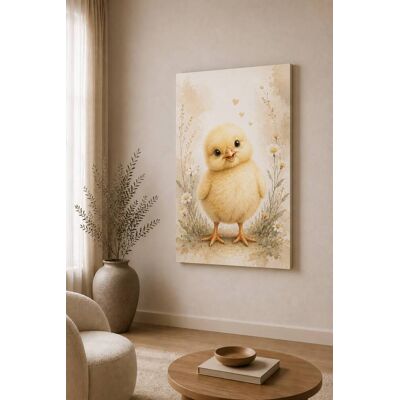 FC Design - Large Baby Chick Floral Canvas Print 24x36"-Ready-to-Hang Sweet Spring Art Painting Home Wall Décor - MultiColor FC Design - Large Baby Chick Floral Canvas Print 24x36"-Ready-to-Hang Sweet Spring Art Painting Home Wall Décor - MultiColor