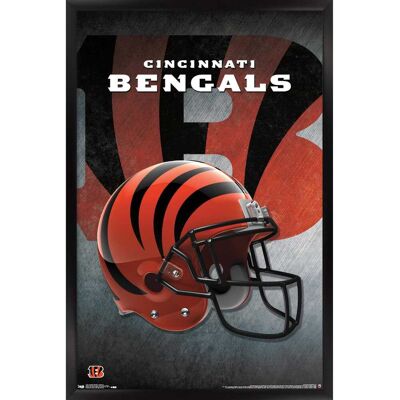 Trends International - Cincinnati Bengals 24.25'' x 35.75'' Framed Team Helmet Poster - Multicolor Trends International - Cincinnati Bengals 24.25'' x 35.75'' Framed Team Helmet Poster - Multicolor