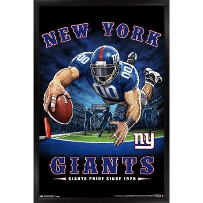 Trends International - New York Giants 24.25'' x 35.75'' Framed Mascot Endzone Poster - Multicolor Trends International - New York Giants 24.25'' x 35.75'' Framed Mascot Endzone Poster - Multicolor