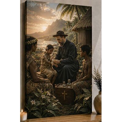 FC Design - Large Island Missionary Christian Wall Art Canvas Print 24x36" Tropical Faith Nature Peaceful Home Decor - MultiColor FC Design - Large Island Missionary Christian Wall Art Canvas Print 24x36" Tropical Faith Nature Peaceful Home Decor - MultiColor