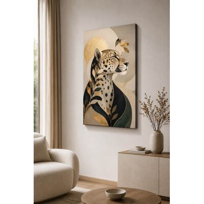 FC Design - Large Elegant Cheetah Glow Canvas Print 24x36"-Ready-to-Hang Contemporary Safari Accent Art Painting Home Wall Décor - MultiColor FC Design - Large Elegant Cheetah Glow Canvas Print 24x36"-Ready-to-Hang Contemporary Safari Accent Art Painting Home Wall Décor - MultiColor