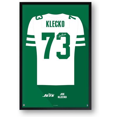 Sporticulture - Joe Klecko Framed 14" x 20" Retired Jersey Art Print - Multicolor Sporticulture - Joe Klecko Framed 14" x 20" Retired Jersey Art Print - Multicolor