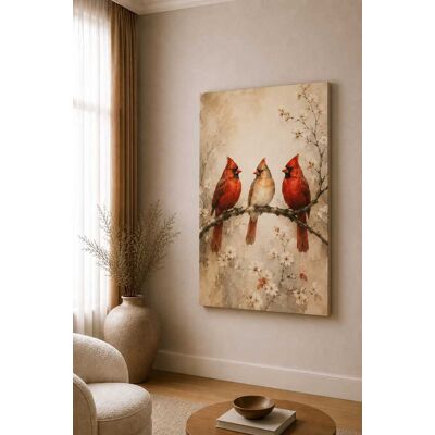 FC Design - Large Cardinal Bird Blossom Harmony Canvas Print 24x36"-Ready-to-Hang Rustic Spring Nature Art Painting Home Wall Décor - MultiColor FC Design - Large Cardinal Bird Blossom Harmony Canvas Print 24x36"-Ready-to-Hang Rustic Spring Nature Art Painting Home Wall Décor - MultiColor