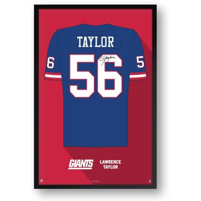 Sporticulture - Lawrence Taylor New York Giants Framed 27" x 39" Retired Jersey Art Print - Multicolor Sporticulture - Lawrence Taylor New York Giants Framed 27" x 39" Retired Jersey Art Print - Multicolor