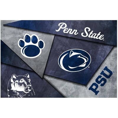 Indigo Falls - Penn State Nittany Lions 16" x 24" Mosaic Poster - White Indigo Falls - Penn State Nittany Lions 16" x 24" Mosaic Poster - White