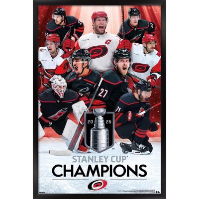 Trends International - Carolina Hurricanes 2026 Stanley Cup Champions 22.375" x 34" Framed Poster - Multicolor Trends International - Carolina Hurricanes 2026 Stanley Cup Champions 22.375" x 34" Framed Poster - Multicolor