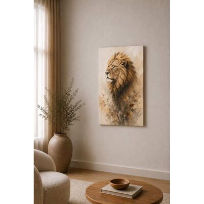 FC Design - Large Regal Lion Watercolor Canvas Print 24x36"-Ready-to-Hang Neutral Safari King Art Painting Home Wall Décor - MultiColor FC Design - Large Regal Lion Watercolor Canvas Print 24x36"-Ready-to-Hang Neutral Safari King Art Painting Home Wall Décor - MultiColor