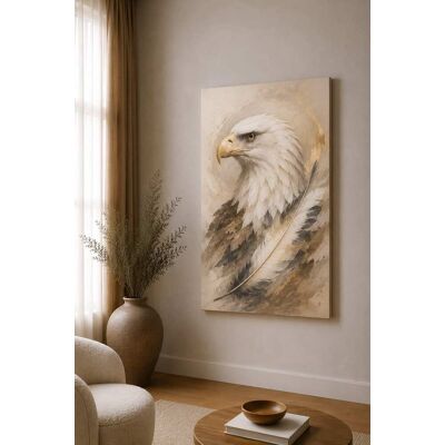 FC Design - Large Majestic Eagle Feather Canvas Print 24x36"-Ready-to-Hang Wilderness Nature Accent Art Painting Home Wall Décor - MultiColor FC Design - Large Majestic Eagle Feather Canvas Print 24x36"-Ready-to-Hang Wilderness Nature Accent Art Painting Home Wall Décor - MultiColor