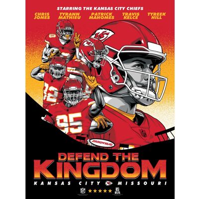 Phenom Gallery - Kansas City Chiefs 18'' x 24'' Arrowhead Defend the Kingdom Serigraph Print Artwork Movie Poster - Multicolor Phenom Gallery - Kansas City Chiefs 18'' x 24'' Arrowhead Defend the Kingdom Serigraph Print Artwork Movie Poster - Multicolor