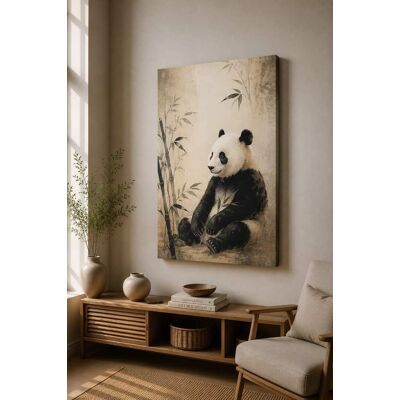 FC Design - Large Panda Bamboo Serenity Canvas Print 24x36"-Ready-to-Hang Asian Nature Animal Art Painting Home Wall Décor - MultiColor FC Design - Large Panda Bamboo Serenity Canvas Print 24x36"-Ready-to-Hang Asian Nature Animal Art Painting Home Wall Décor - MultiColor