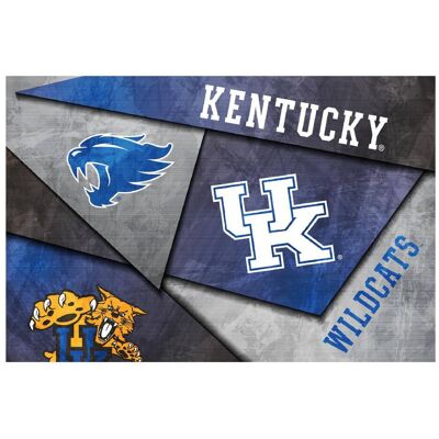 Indigo Falls - Kentucky Wildcats 16" x 24" Mosaic Poster - White Indigo Falls - Kentucky Wildcats 16" x 24" Mosaic Poster - White