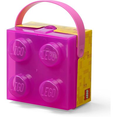 Room Copenhagen - LEGO: Storage Case/Lunch Box W/ Handle in Translucent Violet - Pink Room Copenhagen - LEGO: Storage Case/Lunch Box W/ Handle in Translucent Violet - Pink