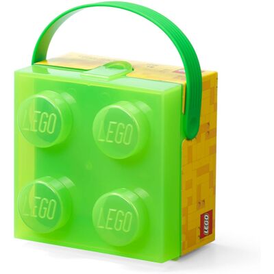 Room Copenhagen - LEGO Storage Case/Lunch Box with Handle - Translucent Green Room Copenhagen - LEGO Storage Case/Lunch Box with Handle - Translucent Green
